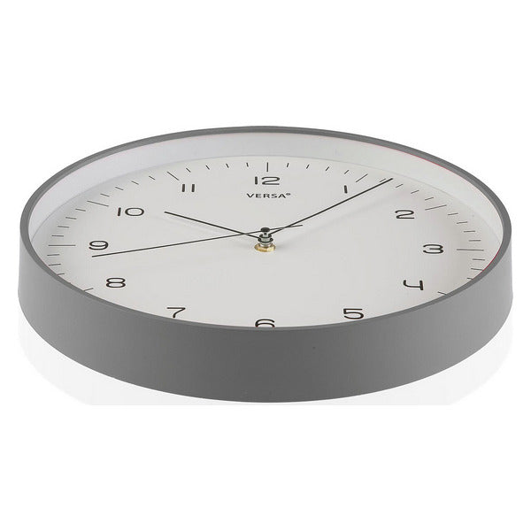 Orologio da parete in plastica (4,5 x 31,5 x 31,5 cm) Grigio