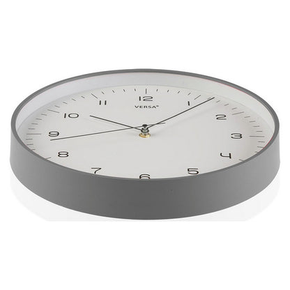 Orologio da parete in plastica (4,5 x 31,5 x 31,5 cm) Grigio