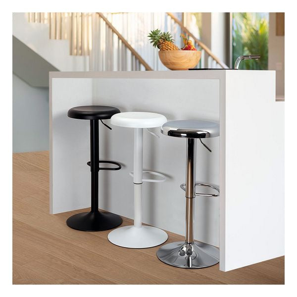 Sgabello Zena Acciaio (35 x 81,5 x 35 cm) Bianco