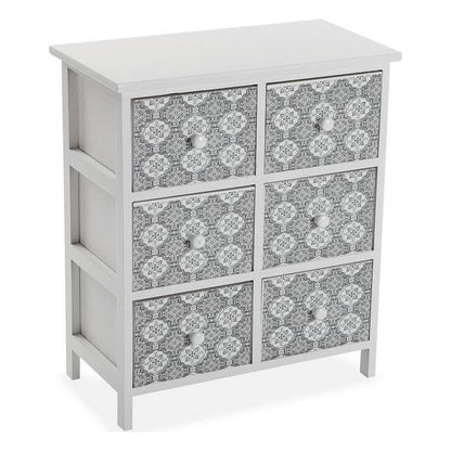 Cassettiera Blu MDF Legno 6 cassetti (29 x 64 x 54 cm)