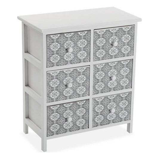 Cassettiera Blu MDF Legno 6 cassetti (29 x 64 x 54 cm)