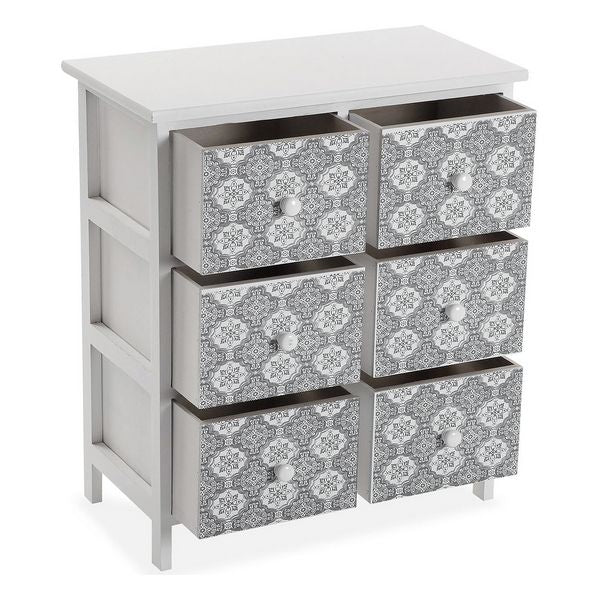 Cassettiera Blu MDF Legno 6 cassetti (29 x 64 x 54 cm)
