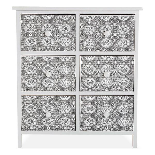 Cassettiera Blu MDF Legno 6 cassetti (29 x 64 x 54 cm)
