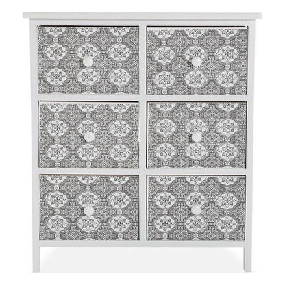 Cassettiera Blu MDF Legno 6 cassetti (29 x 64 x 54 cm)