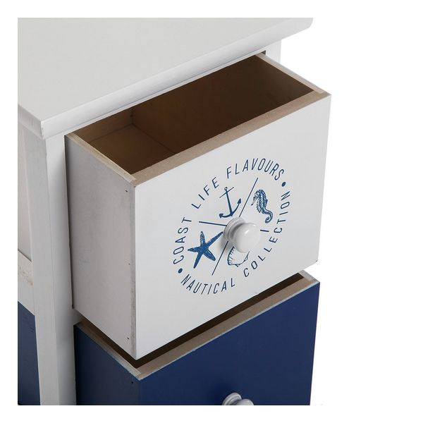 Cassettiera MDF Legno Nautica 3 cassetti (29 x 62 x 25 cm)