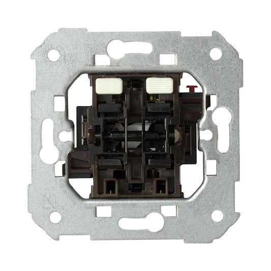 Interruttore a pulsante per tende Simon 75331 Alluminio PC