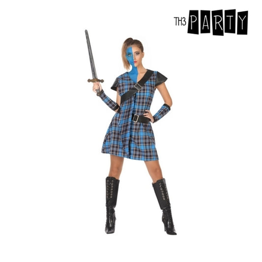 Costume for Adults Scottish Woman Blue 4 pcs