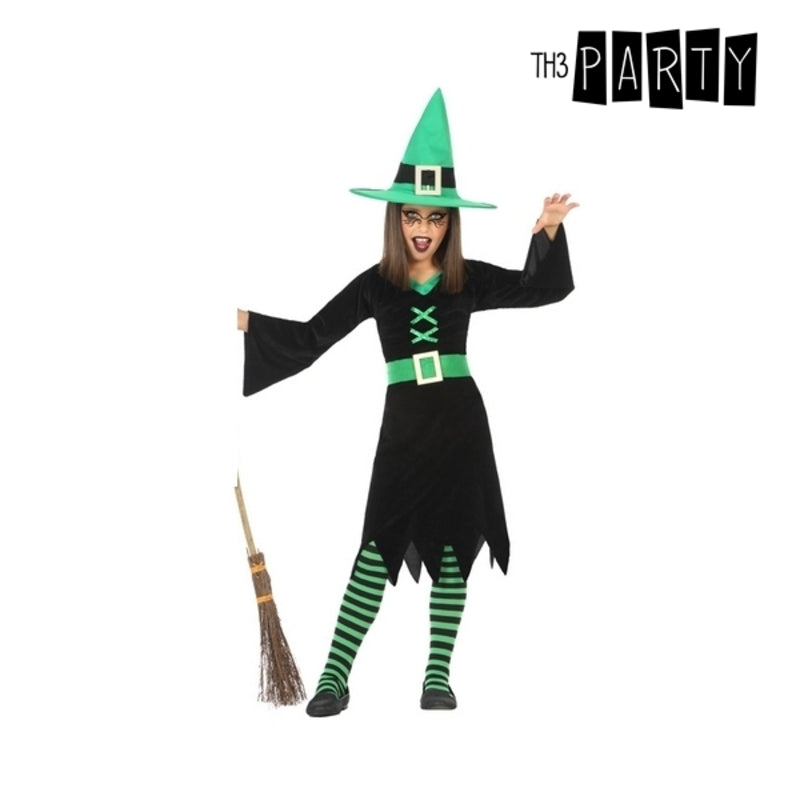Costume per Bambini Strega Verde (3 pz)