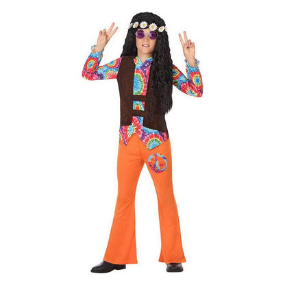 Costume per Bambini Hippie Arancione (2 Pezzi)