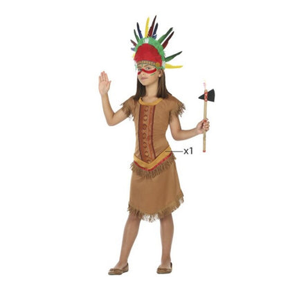 Costume per Bambini Donna Indiana Marrone (1 Pz)