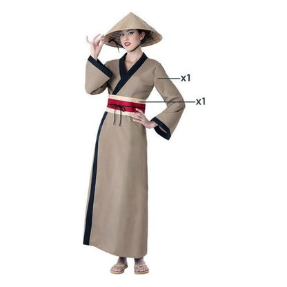 Costume per Donna Cinese per Adulti Marrone