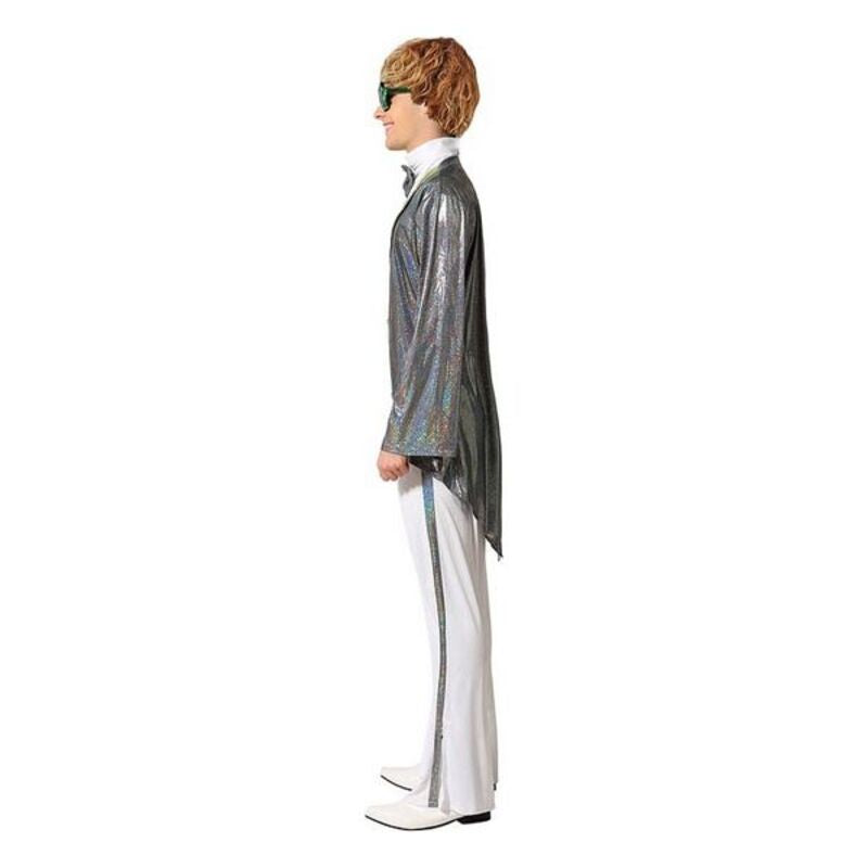 Costume per Adulti Rock star Argento