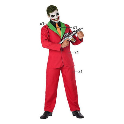 Costume per Adulto Pagliaccio Joker Joker Rosso