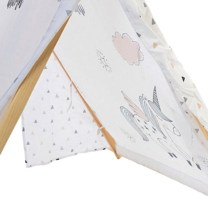 Tenda DKD Home Decor Cotone Legno Unicorno (110 x 110 x 106 cm)