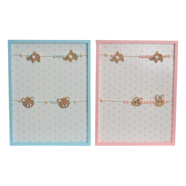 Portafoto DKD Home Decor Legno MDF (2 pz) (32 x 42 x 2 cm)