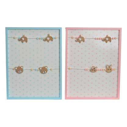 Portafoto DKD Home Decor Legno MDF (2 pz) (32 x 42 x 2 cm)