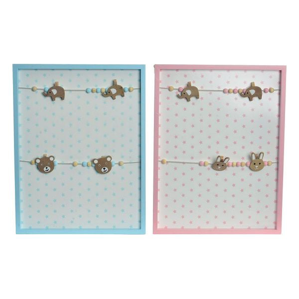 Portafoto DKD Home Decor Legno MDF (2 pz) (32 x 42 x 2 cm)