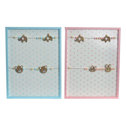Portafoto DKD Home Decor Legno MDF (2 pz) (32 x 42 x 2 cm)