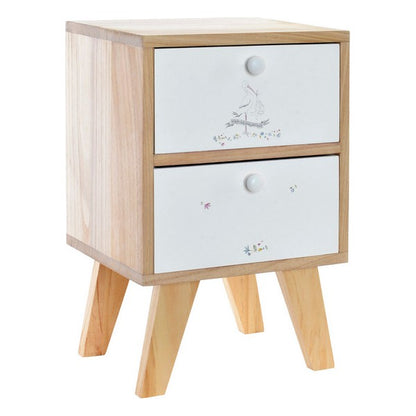 Comodino DKD Home Decor Baby Paolownia legno (30 x 25 x 47 cm)