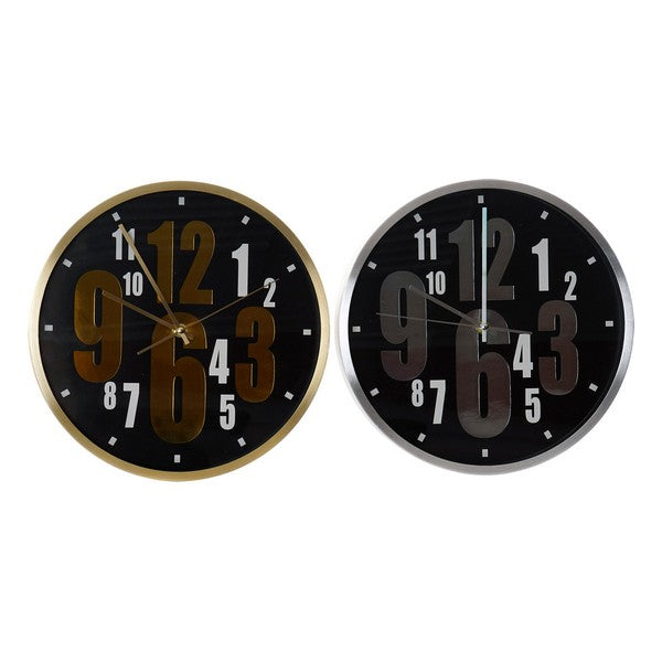 Orologio da Parete DKD Home Decor Alluminio (2 pz) (30 x 4 cm)