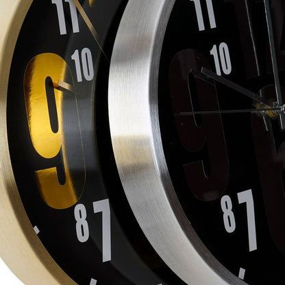 Orologio da Parete DKD Home Decor Alluminio (2 pz) (30 x 4 cm)