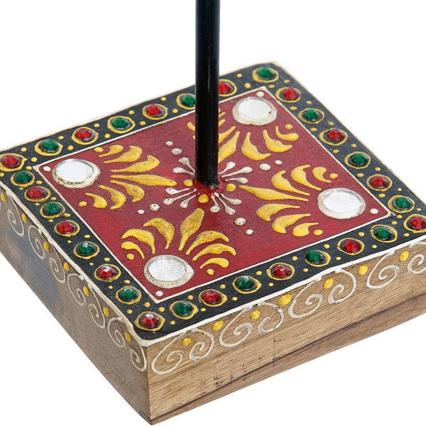Figura decorativa DKD Home Decor Holly Fest Bird Metallo Legno di mango (24 x 8 x 31 cm)