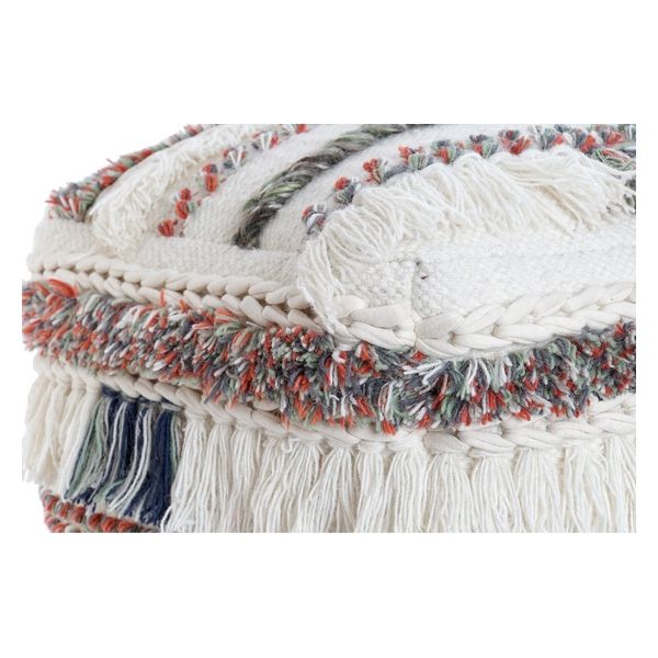 Pouf DKD Home Decor Cotone Lana (45 x 45 x 45 cm)