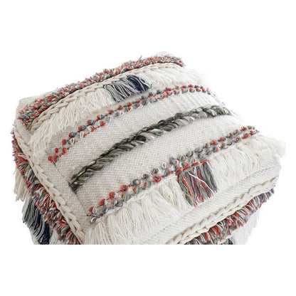 Pouf DKD Home Decor Cotone Lana (45 x 45 x 45 cm)