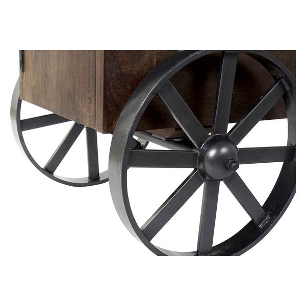 Portabottiglie DKD Home Decor Bottiglie India Con ruote Legno di mango (172 x 50 x 90 cm)