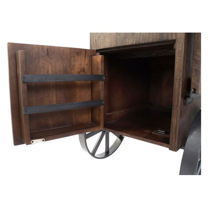 Portabottiglie DKD Home Decor Bottiglie India Con ruote Legno di mango (172 x 50 x 90 cm)