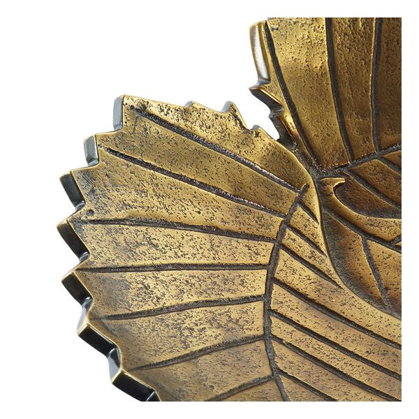 Centrotavola DKD Home Decor Foglio in Alluminio Dorato Glam (30 x 32 x 6 cm) (30 x 32 x 6 cm)