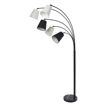 Floor Lamp DKD Home Decor Marble Iron With fabric (105 x 30 x 196 cm) (105 x 30 x 196 cm)
