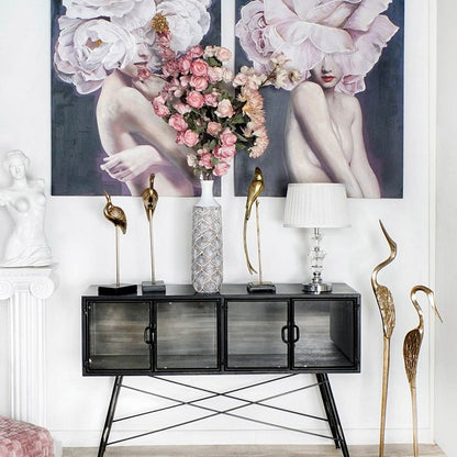 Figura decorativa DKD Home Decor in alluminio (15 x 15 x 85 cm)