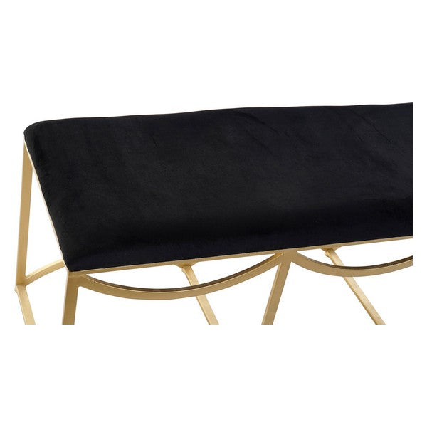 Panca DKD Home Decor Poliestere Velluto Metallo (120 x 40 x 47 cm)