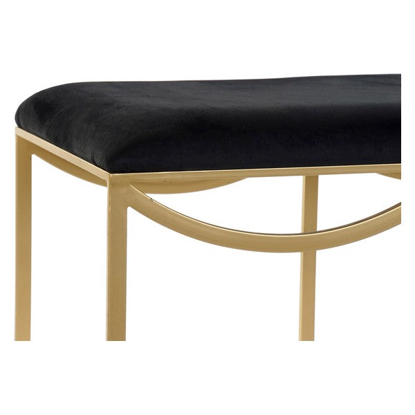 Panca DKD Home Decor Poliestere Velluto Metallo (120 x 40 x 47 cm)