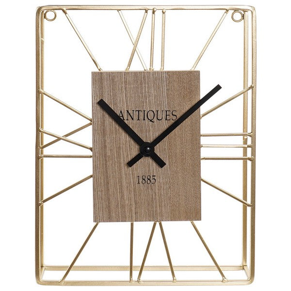 Orologio da tavolo DKD Home Decor Antiques 1885 Legno Metallo (22 x 5 x 30 cm)