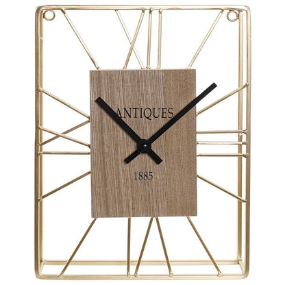 Orologio da tavolo DKD Home Decor Antiques 1885 Legno Metallo (22 x 5 x 30 cm)