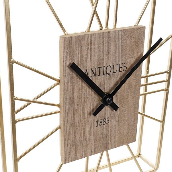 Orologio da tavolo DKD Home Decor Antiques 1885 Legno Metallo (22 x 5 x 30 cm)