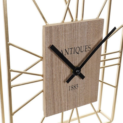 Orologio da tavolo DKD Home Decor Antiques 1885 Legno Metallo (22 x 5 x 30 cm)