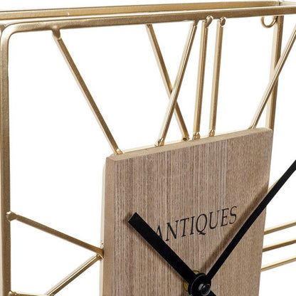 Orologio da tavolo DKD Home Decor Antiques 1885 Legno Metallo (22 x 5 x 30 cm)