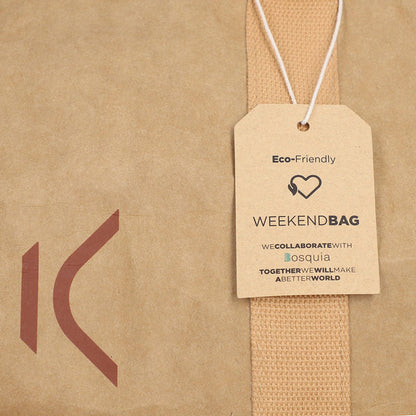 Borsa sportiva KSIX WeekendBag Carta kraft ecologica Marrone
