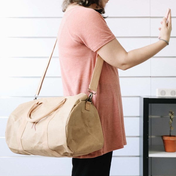 Borsa sportiva KSIX WeekendBag Carta kraft ecologica Marrone
