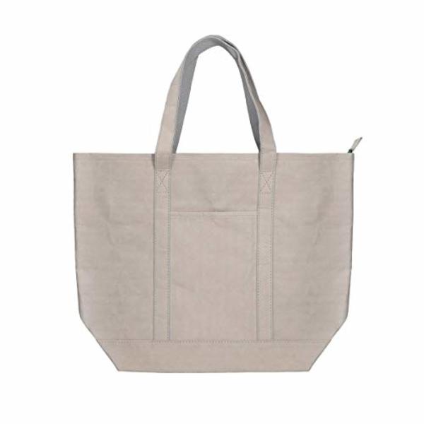 Borsa shopping KSIX carta kraft Poliestere Grigio