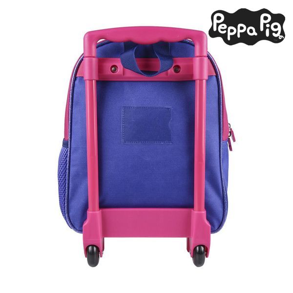 Zaino per la scuola 3D con ruote Peppa Pig Rosa