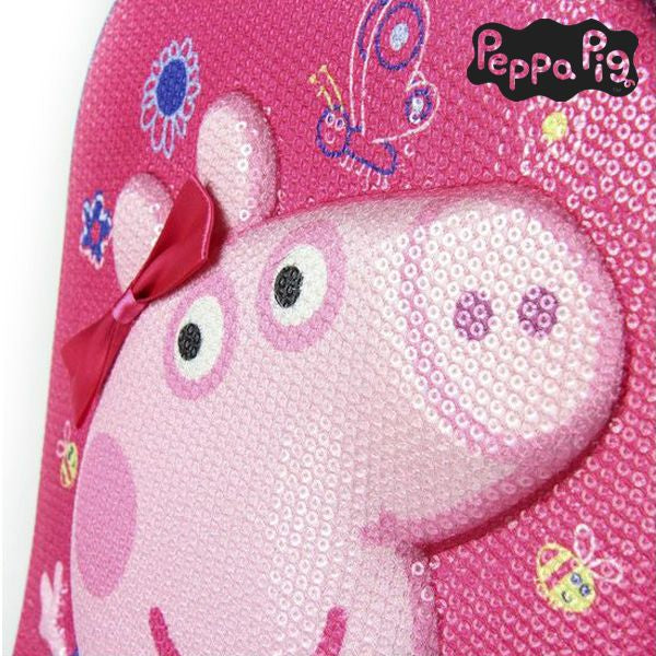 Zaino per la scuola 3D con ruote Peppa Pig Rosa