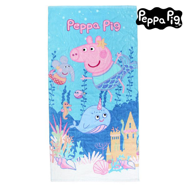 Telo mare Peppa Pig in cotone Blu