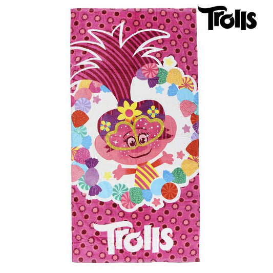 Telo Mare Trolls 75496 Cotone Rosa