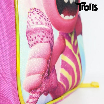 Borsa da scuola 3D con ruote Trolls Rosa