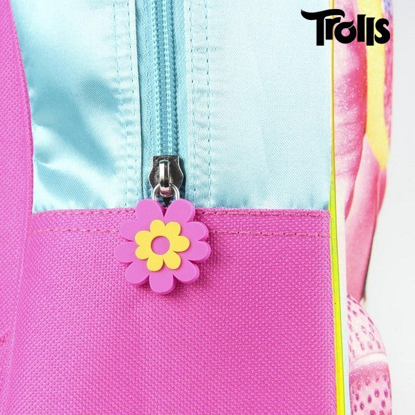 Borsa da scuola 3D con ruote Trolls Rosa