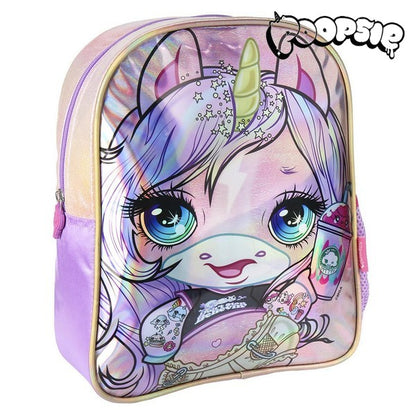 Zaino scolastico Poopsie rosa metallizzato
